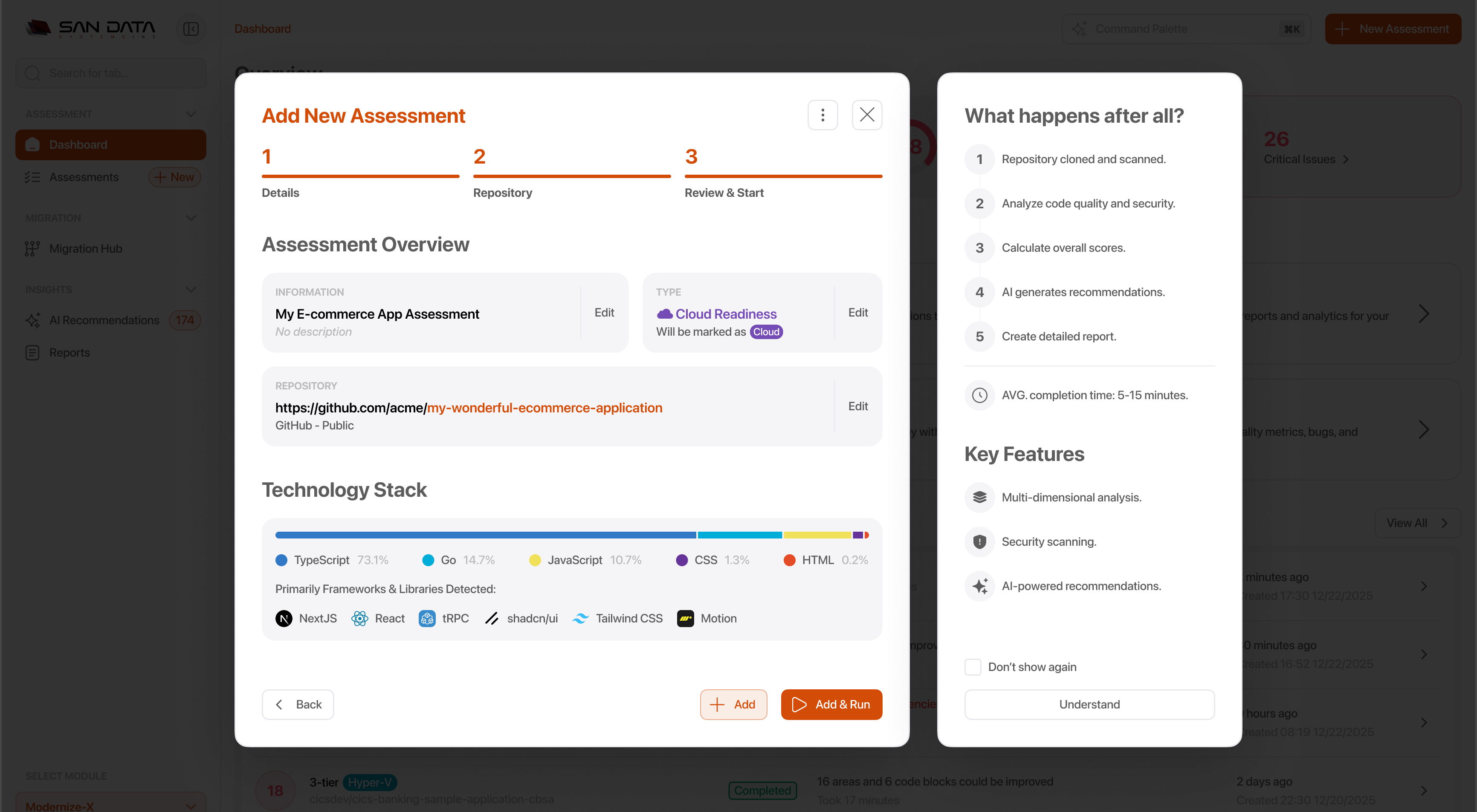 Assessment Overview - Technology Stack